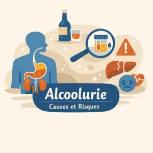 Alcoolurie mesurant le taux d'alcool dans les urines, avec ses causes et les risques associés