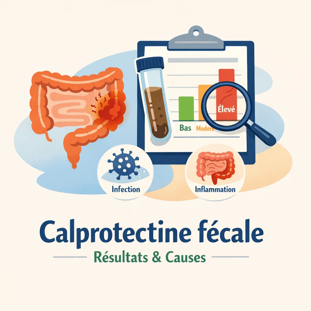 Calprotectine fécale mesurée dans les selles pour évaluer une inflammation intestinale chronique