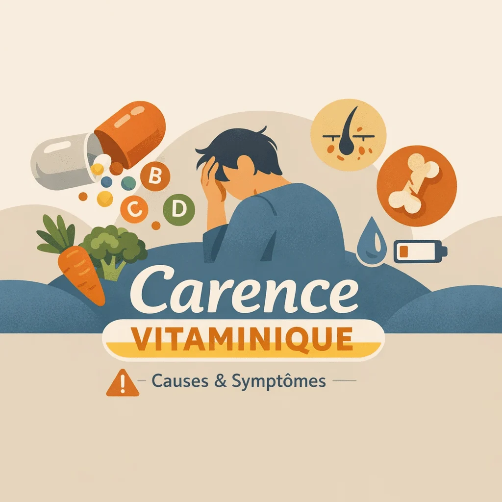 Carence vitaminique repérée par une prise de sang, avec ses causes et les symptômes évocateurs