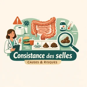 Consistance des selles présentée selon l'échelle de Bristol et ses sept types de référence