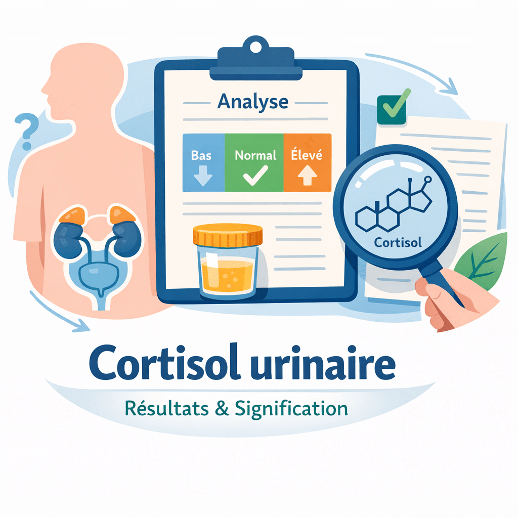 Illustration of Cortisol urinaire : comprendre vos résultats et leur signification