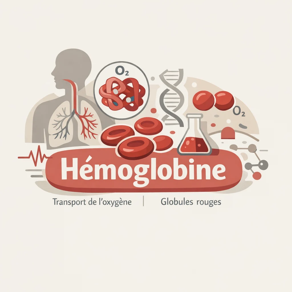 Hémoglobine mesurée dans le sang, protéine des globules rouges qui transporte l'oxygène