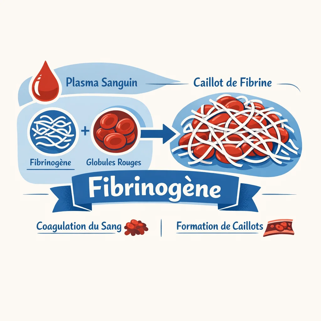 Fibrinogène dosé dans le sang, protéine de la coagulation et marqueur d'inflammation