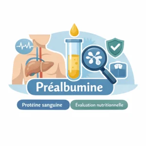 Préalbumine dosée dans le sang, marqueur nutritionnel reflétant une dénutrition