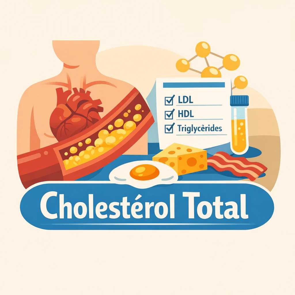 Dosage du cholestérol total dans le sang pour évaluer le risque cardiovasculaire