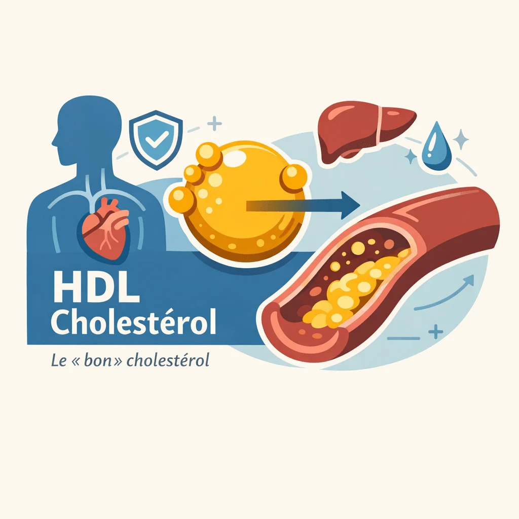 Cholestérol HDL mesuré dans le sang, le bon cholestérol protecteur du cœur