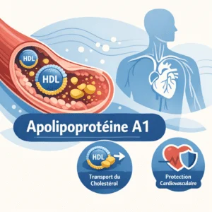 Apolipoprotéine A1 dosée dans le sang, protéine associée au bon cholestérol HDL