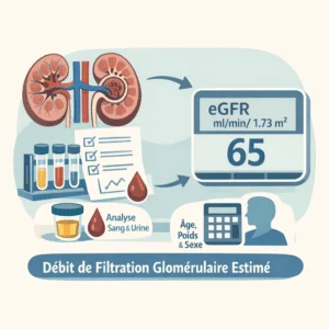 Débit de filtration glomérulaire estimé (DFGe) pour évaluer la fonction des reins