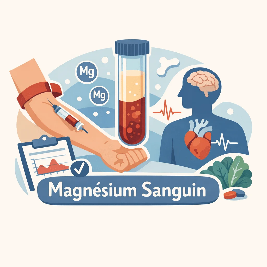 Magnésium sanguin dosé dans le sang pour repérer une carence et comprendre ses symptômes