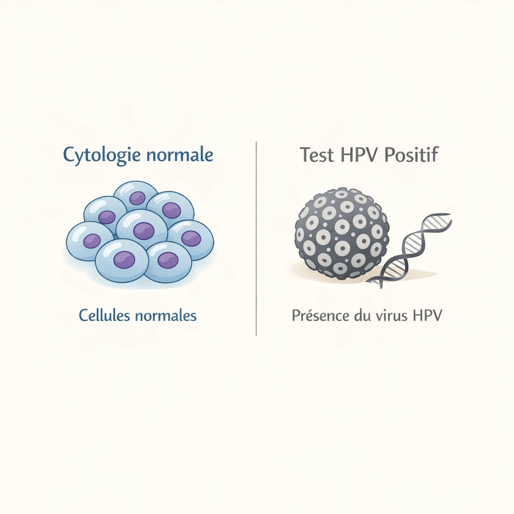 Frottis normal avec test HPV positif et ce que signifie ce résultat de dépistage