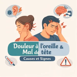 Douleur à l'oreille associée à un mal de tête, causes possibles et signes devant alerter