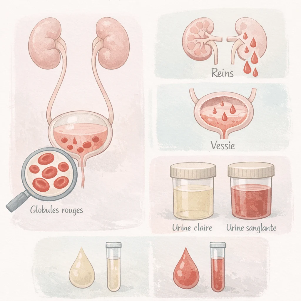 Hématurie (sang dans les urines) : causes, gravité et conduite à tenir