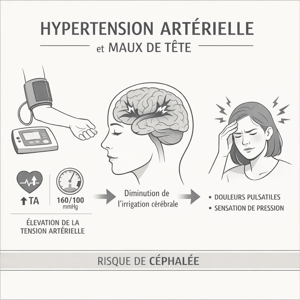 Lien entre hypertension artérielle et maux de tête, avec le vrai du faux et la mesure de la tension