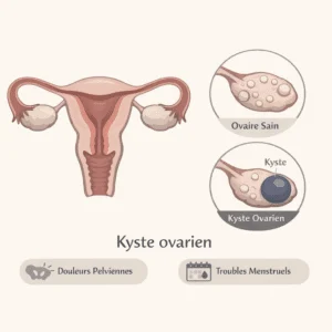 Kyste ovarien de l'ovaire avec ses symptômes, ses causes et ses traitements