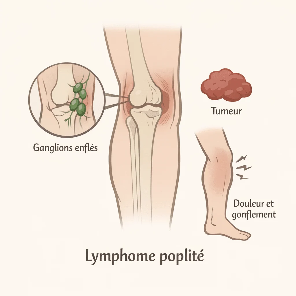 Lymphome poplité derrière le genou avec ses symptômes, son diagnostic et ses traitements