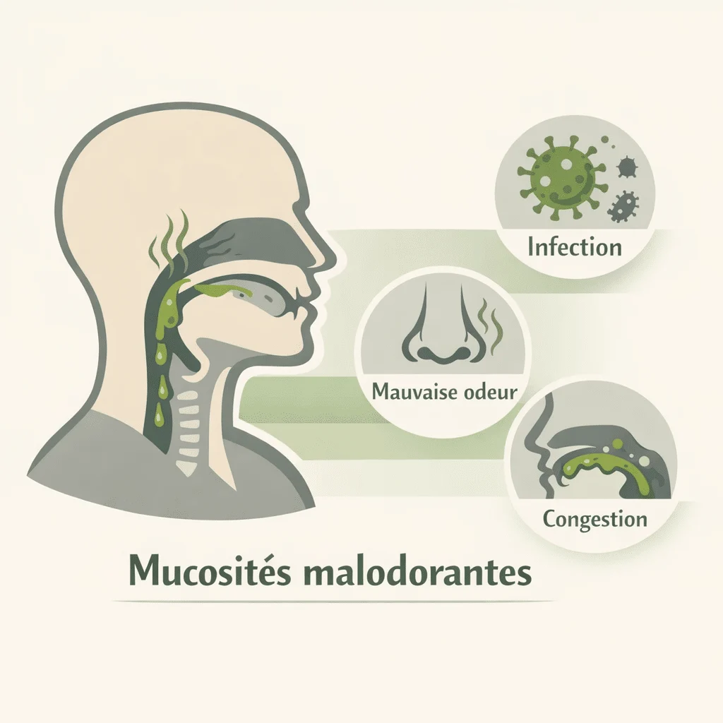 Mucosités malodorantes avec leurs causes, leurs traitements et quand consulter