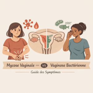 Illustration of Mycose vaginale vs vaginose bactérienne : guide des symptômes