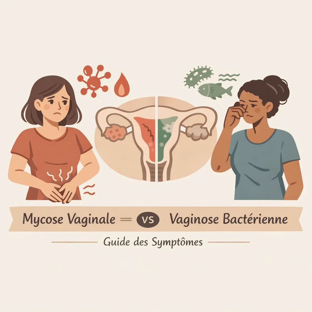 Mycose vaginale et vaginose bactérienne comparées par leurs symptômes et l'aspect des pertes vaginales