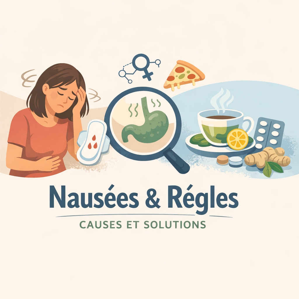 Illustration of Nausées pendant les règles : causes et gestion précise