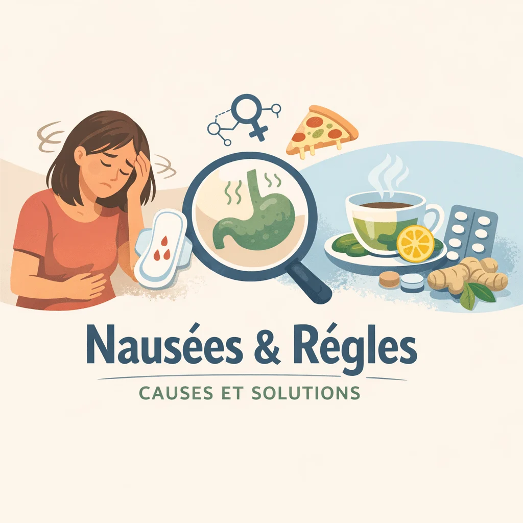 Nausées pendant les règles chez une femme, causes hormonales et moyens de les soulager