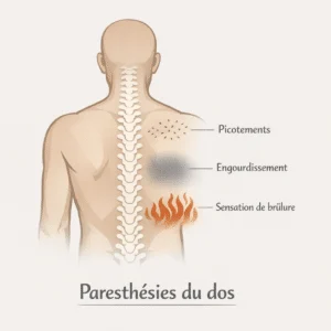 Paresthésie du dos, fourmillements, avec ses causes, ses symptômes et ses traitements