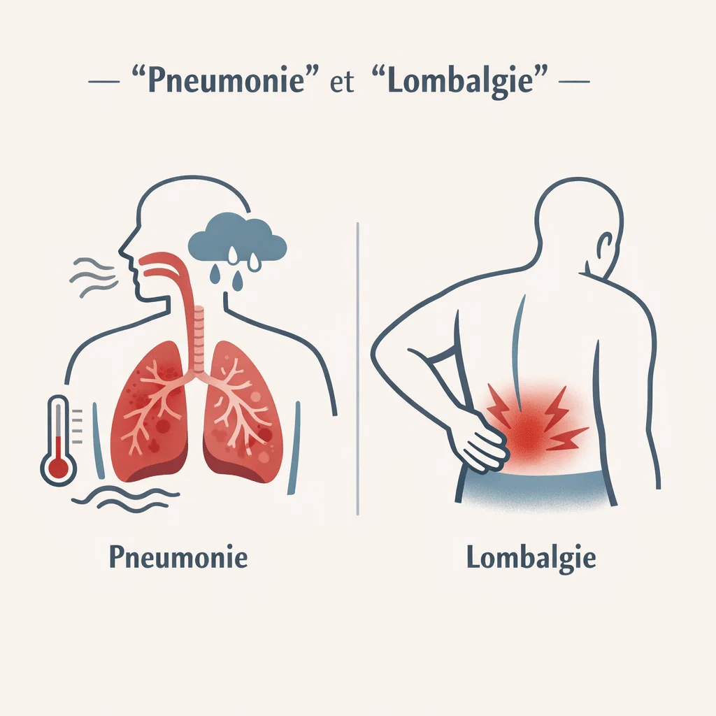 Lien entre pneumonie et lombalgie expliquant pourquoi l'infection des poumons fait mal au dos