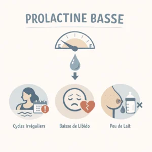 Prolactine basse dans le sang avec ses causes, ses symptômes et ses traitements