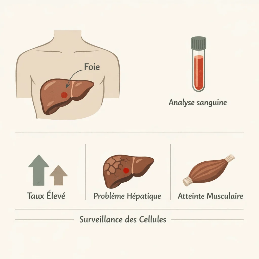 Prélèvement sanguin pour dosage des transaminases ALAT lors d'un bilan hépatique