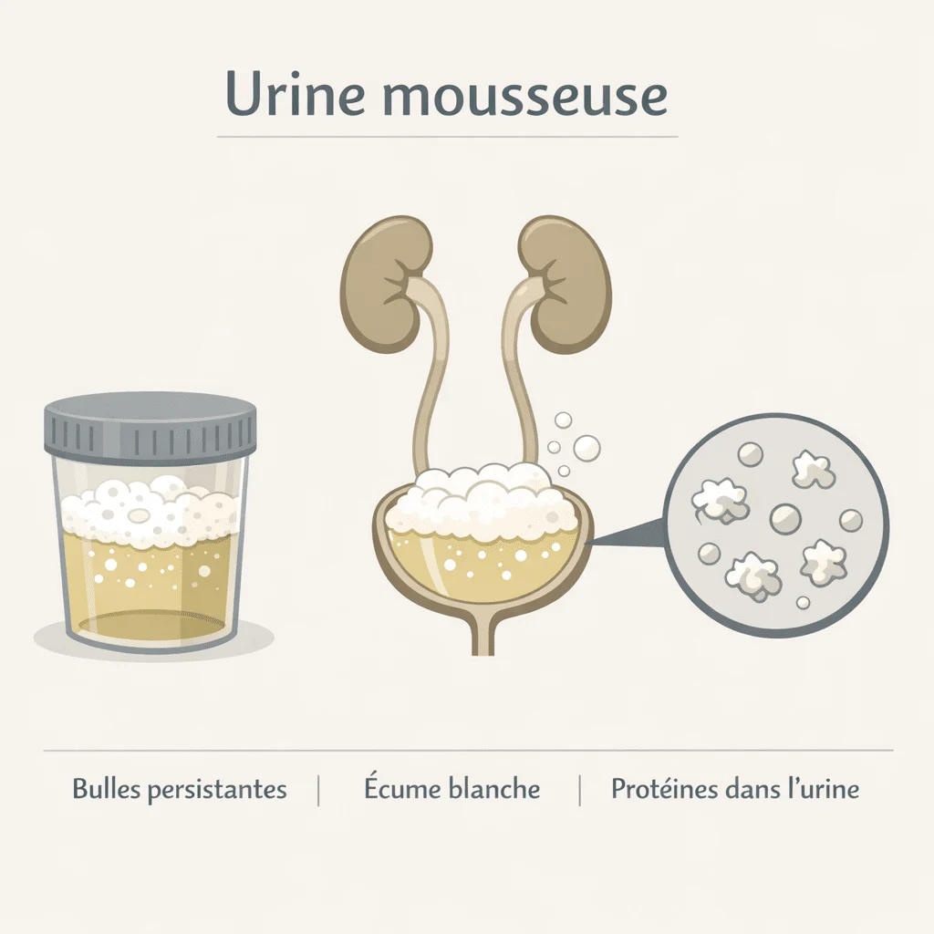 Urine mousseuse avec ses causes, ses symptômes et quand s'inquiéter d'une protéinurie