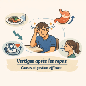 Illustration of Vertiges après les repas : causes et gestion efficace