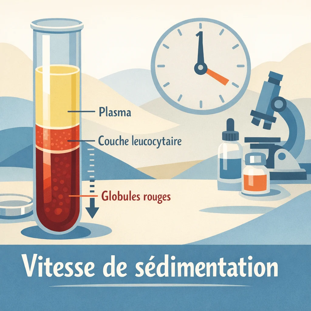 Vitesse de sédimentation (VS) à la prise de sang avec ses valeurs normales et quand s'inquiéter