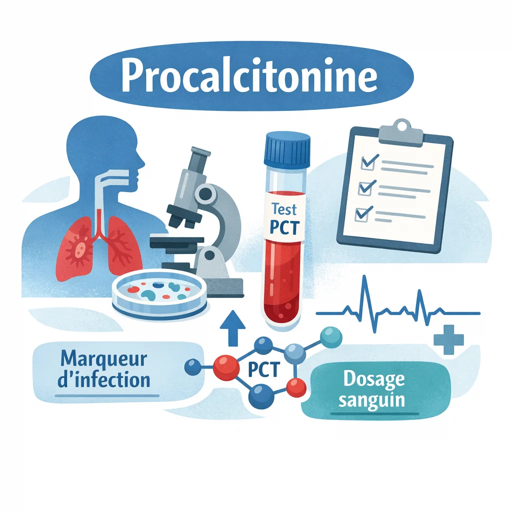 Procalcitonine (PCT) dosée dans le sang, marqueur d'infection bactérienne