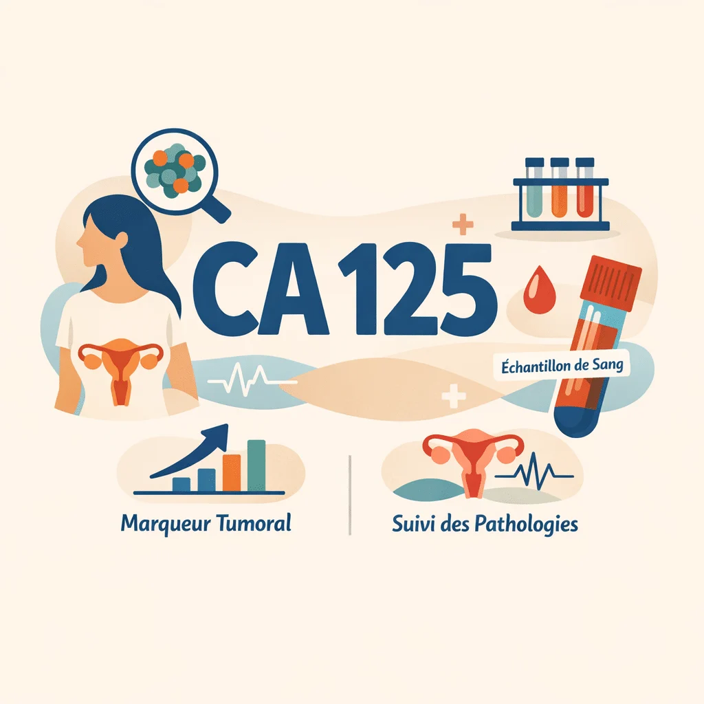 CA 125, marqueur tumoral, dosé dans le sang avec un taux normal ou élevé et son interprétation