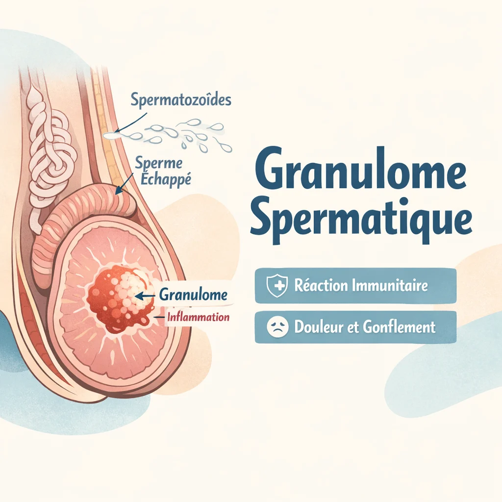 Granulome spermatique de l'épididyme illustré pour expliquer ses causes et sa prise en charge