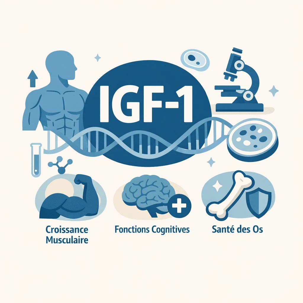 IGF-1 dosée dans le sang, marqueur de l'hormone de croissance, et son interprétation