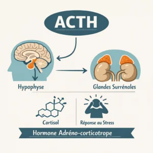 ACTH, hormone hypophysaire, dosée dans le sang avec son taux normal et son interprétation