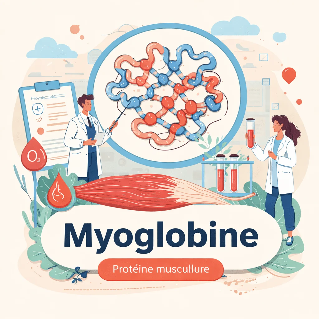 Myoglobine dosée dans le sang, marqueur musculaire et cardiaque