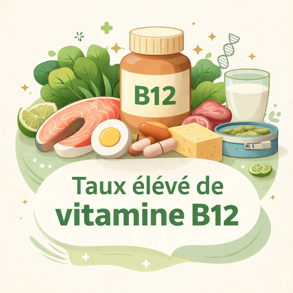 Taux élevé de vitamine B12 dans le sang, avec ses causes possibles et les risques associés
