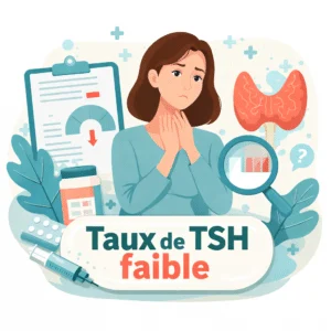 TSH basse signalant une hyperthyroïdie, avec ses causes, ses symptômes et son traitement
