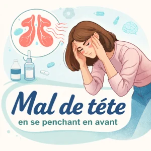 Mal de tête déclenché en se penchant en avant, illustrant ses causes et ses signes d'alerte