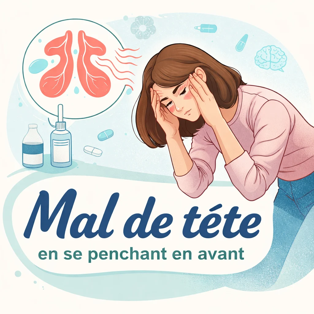 Mal de tête déclenché en se penchant en avant, illustrant ses causes et ses signes d'alerte