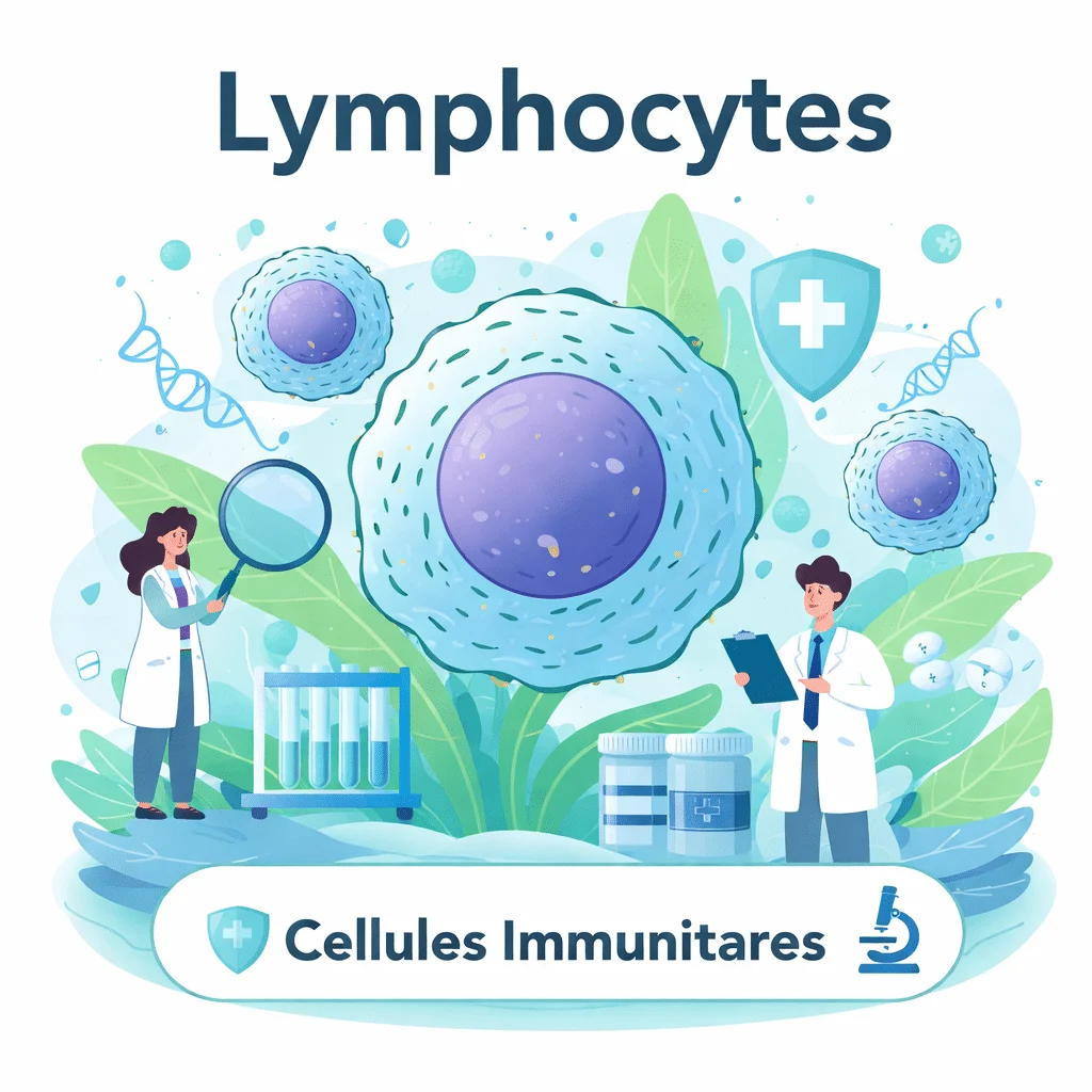 Lymphocytes comptés sur l'hémogramme, globules blancs clés de la défense immunitaire