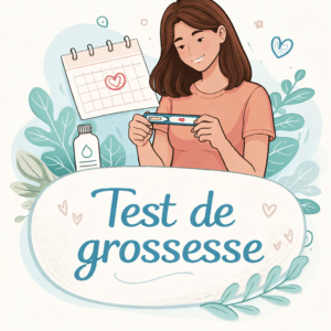 Test de grossesse mesurant l'hormone bêta-hCG pour confirmer une grossesse
