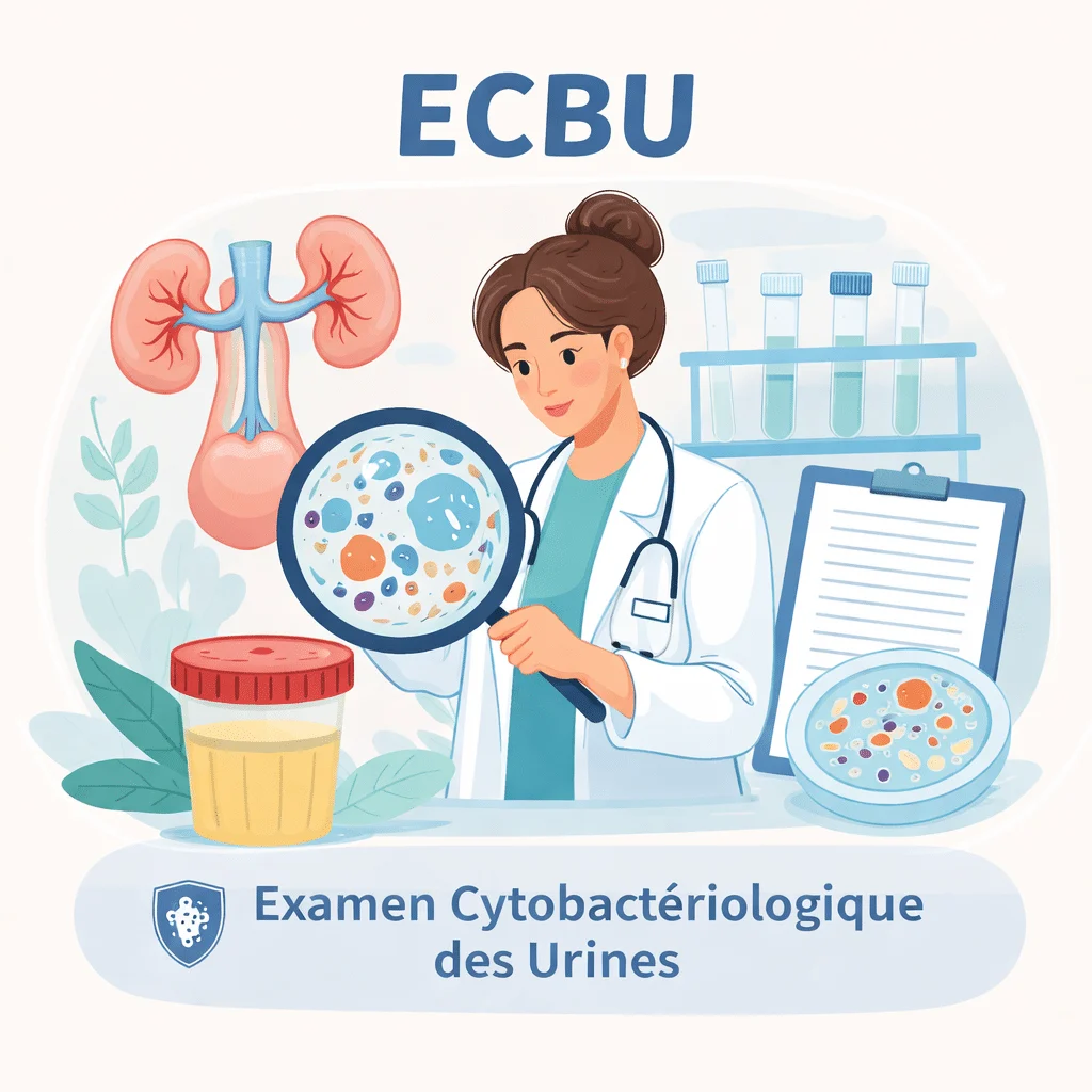 ECBU, examen cytobactériologique des urines, pour diagnostiquer une infection urinaire