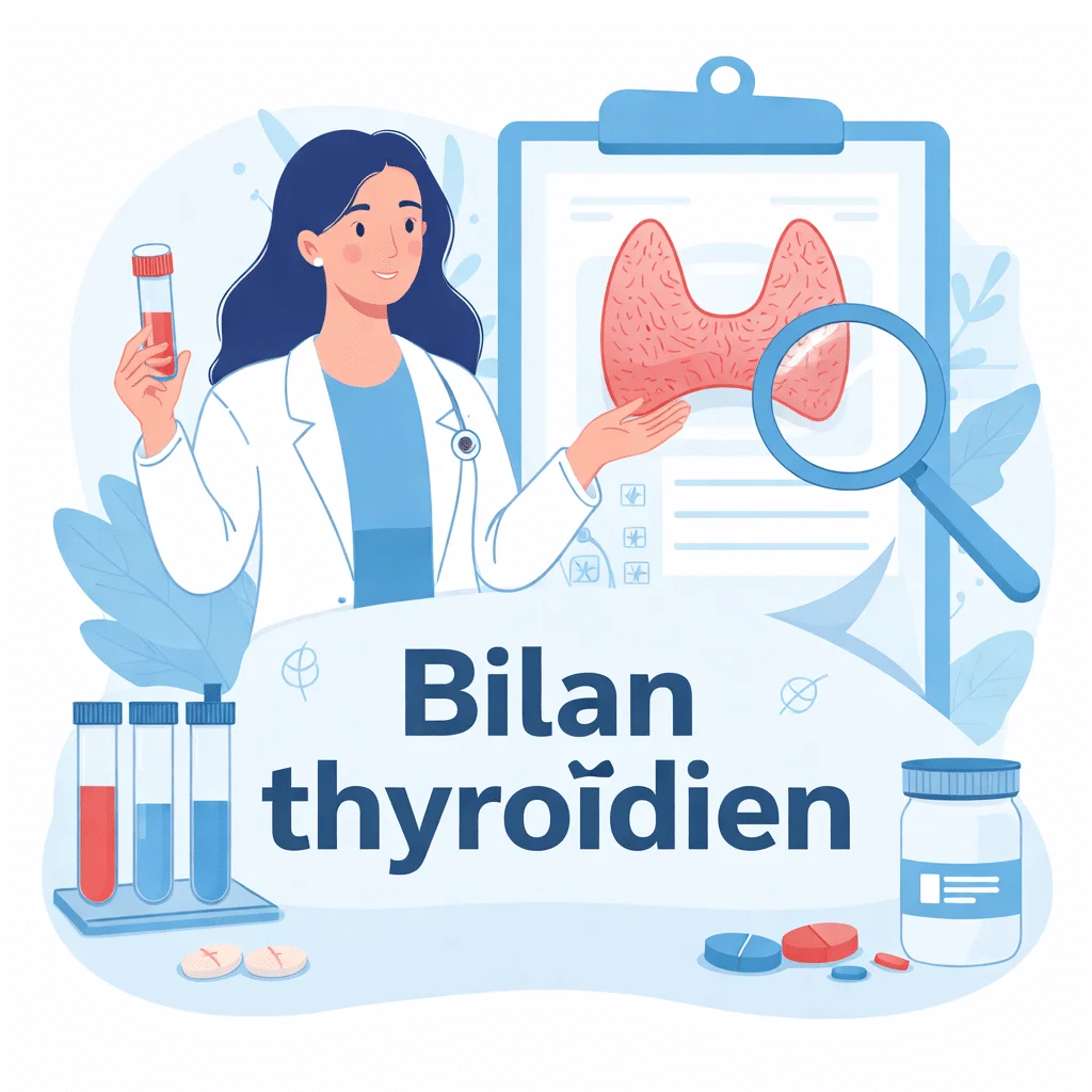 Interprétation d'un bilan thyroïdien normal avec TSH et hormones thyroïdiennes mesurées dans le sang