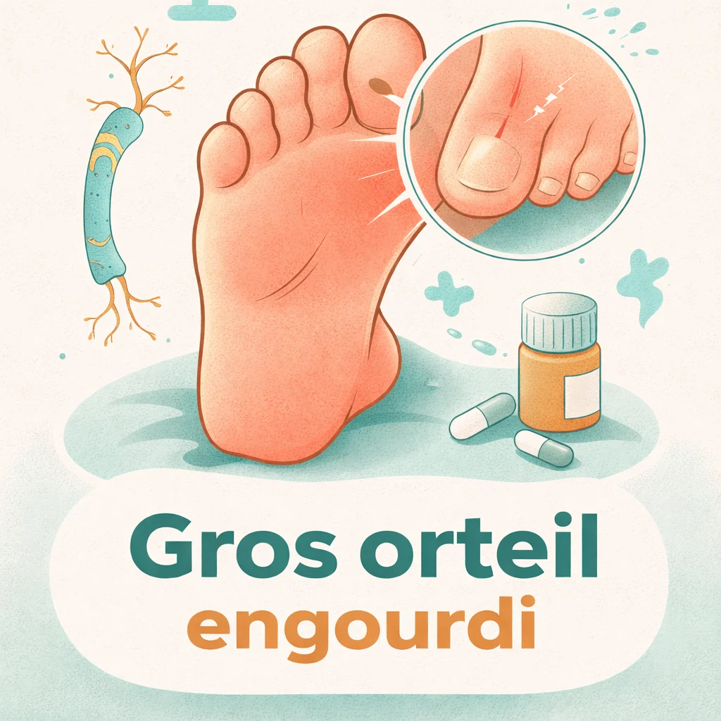 Gros orteil engourdi avec ses causes, ses signes d'alerte et la conduite à tenir