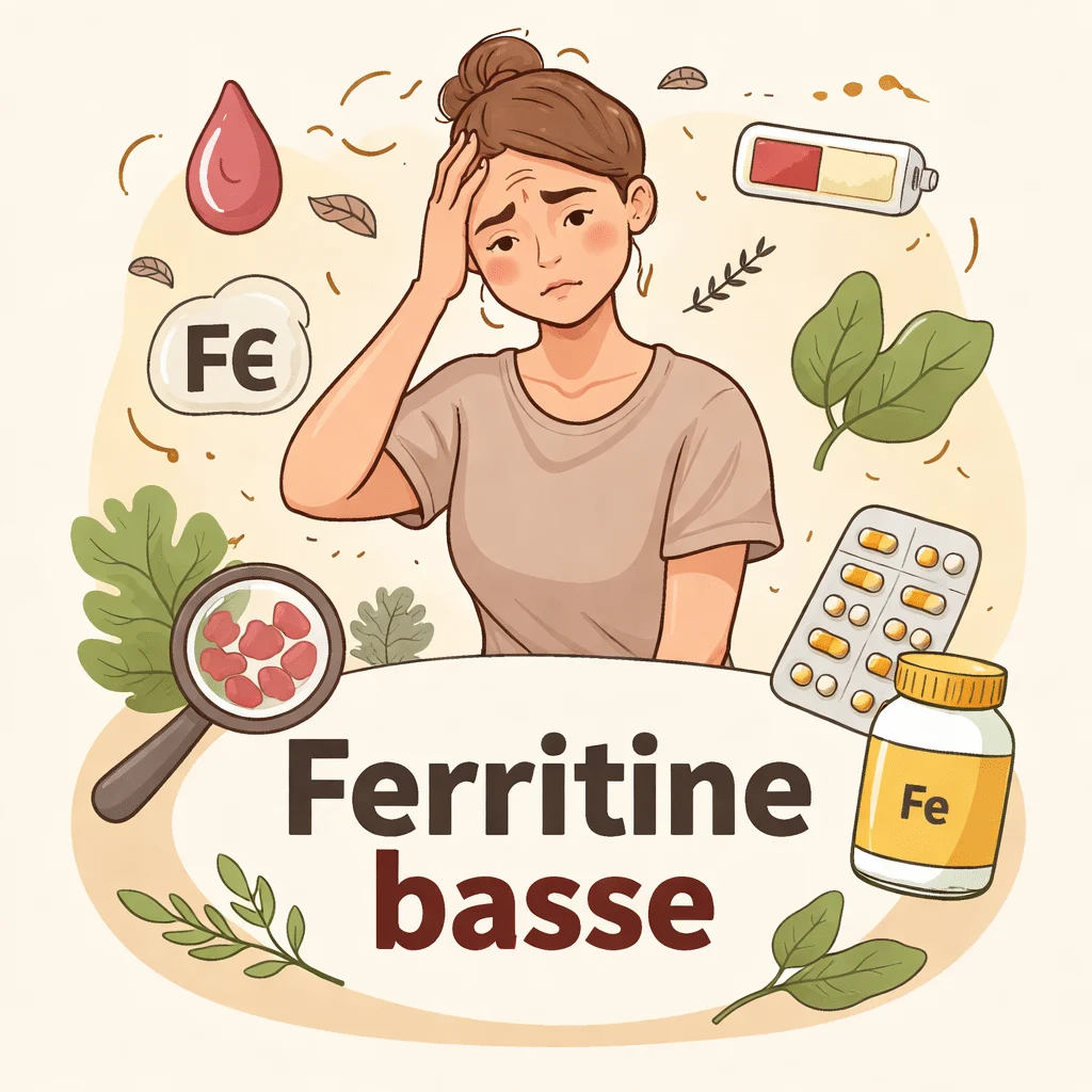 Ferritine basse signalant une carence en fer, avec symptômes, causes et traitements