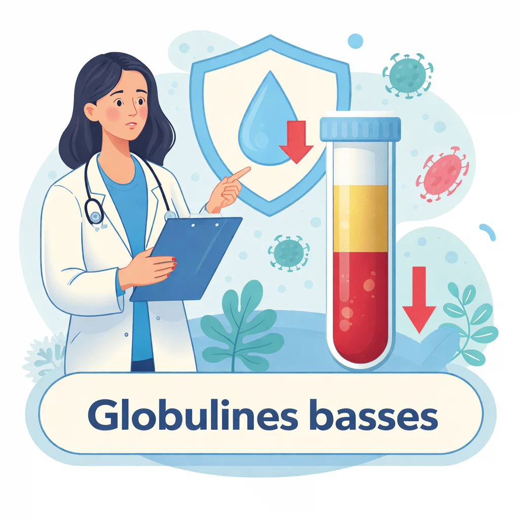 Globulines basses dans le sang avec leurs causes, symptômes et risques