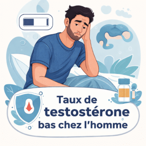 Testostérone basse chez l'homme avec ses causes et le dosage hormonal sanguin