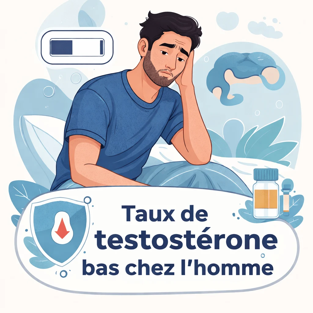 Testostérone basse chez l'homme avec ses causes et le dosage hormonal sanguin